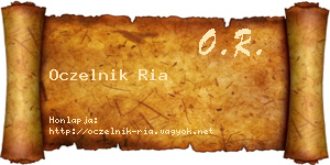 Oczelnik Ria névjegykártya